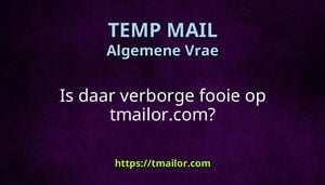 Is daar verborge fooie op tmailorcom
