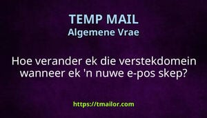 Hoe verander ek die verstekdomein wanneer ek n nuwe e-pos skep