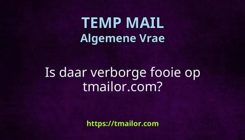 Is daar verborge fooie op tmailorcom