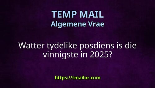 Watter tydelike posdiens is die vinnigste in 2025