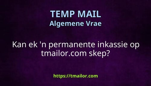 Kan ek n permanente inkassie op tmailorcom skep