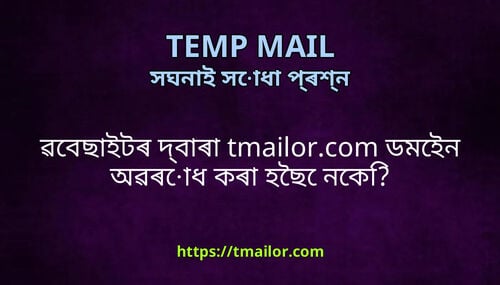 ৱবছইটৰ দবৰ tmailorcom ডমইন অৱৰধ কৰ হছ নক