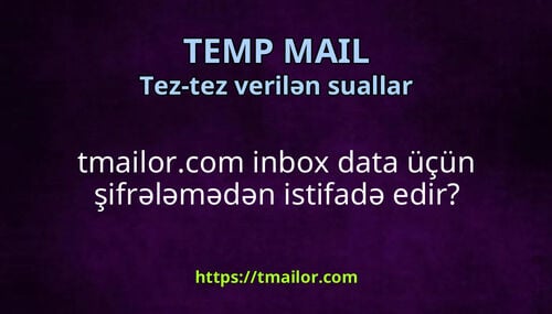 tmailorcom inbox data üçün şifrələmədən istifadə edir