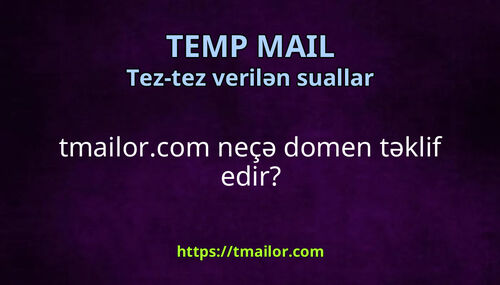 tmailorcom neçə domen təklif edir