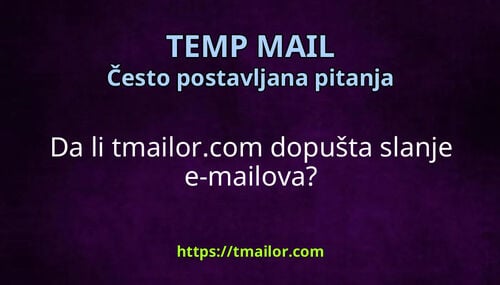 Da li tmailorcom dopušta slanje e-mailova