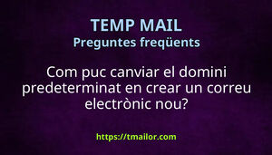 Com puc canviar el domini predeterminat en crear un correu electrònic nou