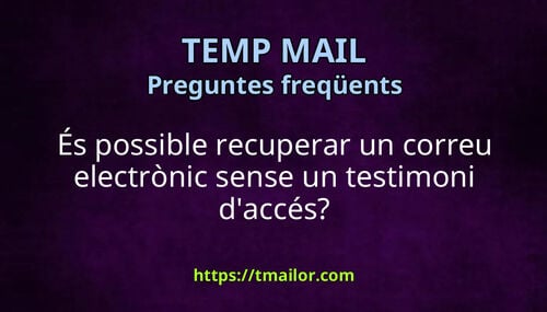 És possible recuperar un correu electrònic sense un testimoni daccés