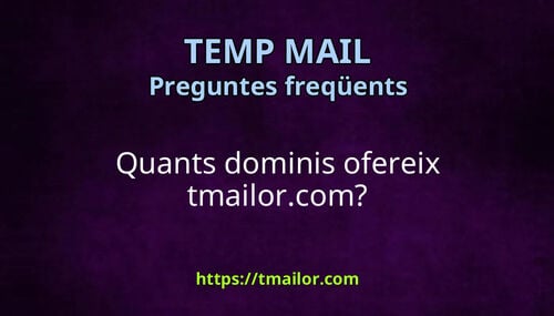 Quants dominis ofereix tmailorcom