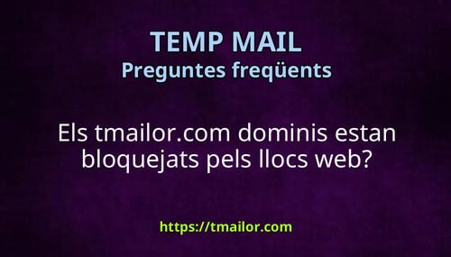 Els tmailorcom dominis estan bloquejats pels llocs web