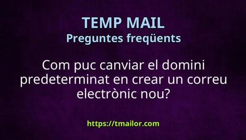 Com puc canviar el domini predeterminat en crear un correu electrònic nou