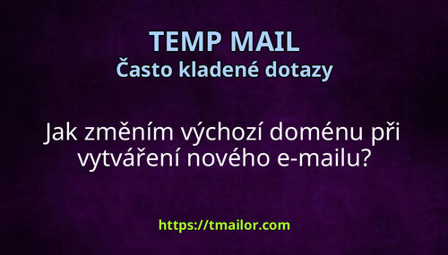 Jak změním výchozí doménu při vytváření nového e-mailu