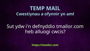 Sut ydw in defnyddio tmailorcom heb alluogi cwcis