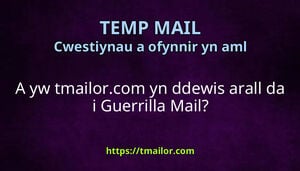 A yw tmailorcom yn ddewis arall da i Guerrilla Mail