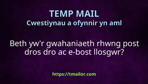 Beth ywr gwahaniaeth rhwng post dros dro ac e-bost llosgwr