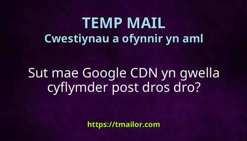Sut mae Google CDN yn gwella cyflymder post dros dro