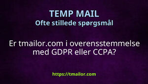 Er tmailorcom i overensstemmelse med GDPR eller CCPA