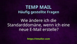 Wie ändere ich die Standarddomäne wenn ich eine neue E-Mail erstelle