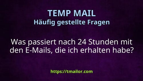 Was passiert nach 24 Stunden mit den E-Mails die ich erhalten habe