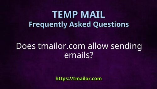 Does tmailorcom allow sending emails