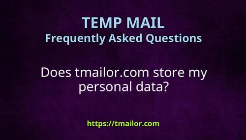 Does tmailorcom store my personal data