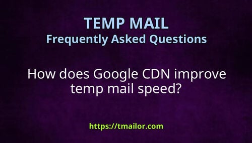 How does Google CDN improve temp mail speed