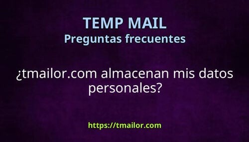 tmailorcom almacenan mis datos personales
