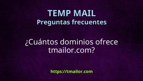 Cuántos dominios ofrece tmailorcom