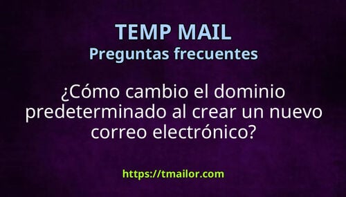 Cómo cambio el dominio predeterminado al crear un nuevo correo electrónico