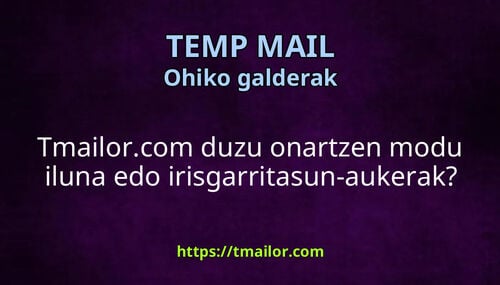 Tmailorcom duzu onartzen modu iluna edo irisgarritasun-aukerak