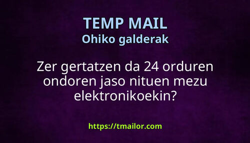 Zer gertatzen da 24 orduren ondoren jaso nituen mezu elektronikoekin