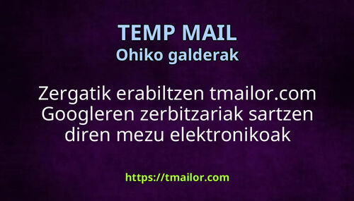 Zergatik erabiltzen tmailorcom Googleren zerbitzariak sartzen diren mezu elektronikoak prozesatzeko