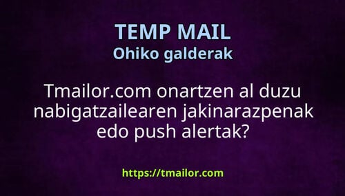 Tmailorcom onartzen al duzu nabigatzailearen jakinarazpenak edo push alertak