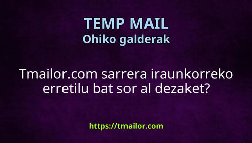 Tmailorcom sarrera iraunkorreko erretilu bat sor al dezaket