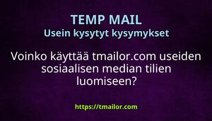 Voinko käyttää tmailorcom useiden sosiaalisen median tilien luomiseen