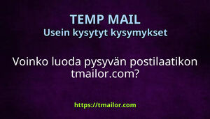 Voinko luoda pysyvän postilaatikon tmailorcom