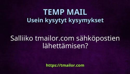 Salliiko tmailorcom sähköpostien lähettämisen