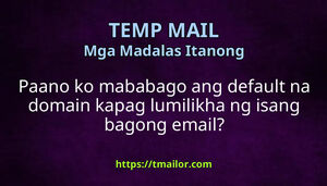 Paano ko mababago ang default na domain kapag lumilikha ng isang bagong email