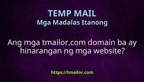 Ang mga tmailorcom domain ba ay hinarangan ng mga website