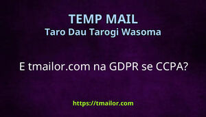 E tmailorcom na GDPR se CCPA