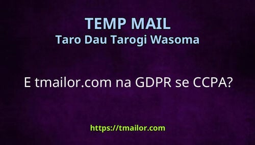 E tmailorcom na GDPR se CCPA