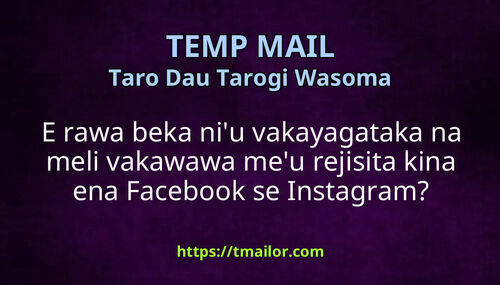 E rawa beka niu vakayagataka na meli vakawawa meu rejisita kina ena Facebook se Instagram