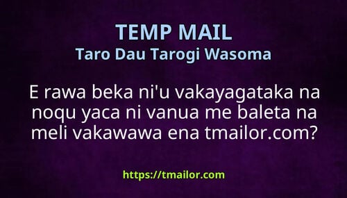 E rawa beka niu vakayagataka na noqu yaca ni vanua me baleta na meli vakawawa ena tmailorcom