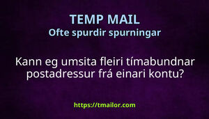 Kann eg umsita fleiri tímabundnar postadressur frá einari kontu