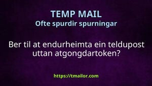 Ber til at endurheimta ein teldupost uttan atgongdartoken