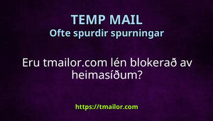 Eru tmailorcom lén blokerað av heimasíðum