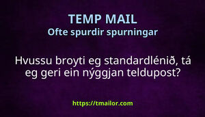 Hvussu broyti eg standardlénið tá eg geri ein nýggjan teldupost