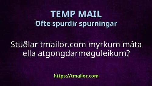 Stuðlar tmailorcom myrkum máta ella atgongdarmøguleikum