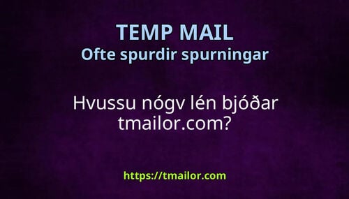 Hvussu nógv lén bjóðar tmailorcom
