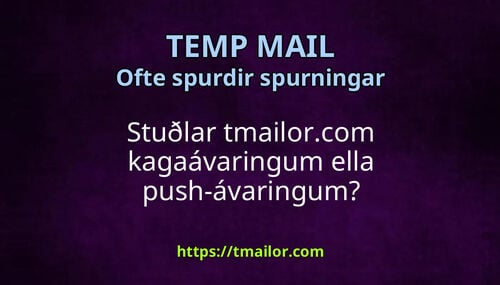 Stuðlar tmailorcom kagaávaringum ella push-ávaringum