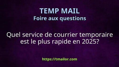 Quel service de courrier temporaire est le plus rapide en 2025